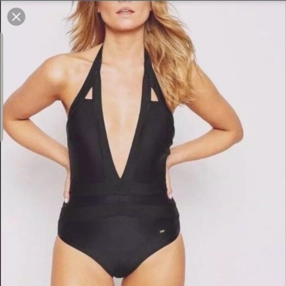 Ted Baker London Ralinda Halter Swimsuit black NWT - Picture 1 of 13
